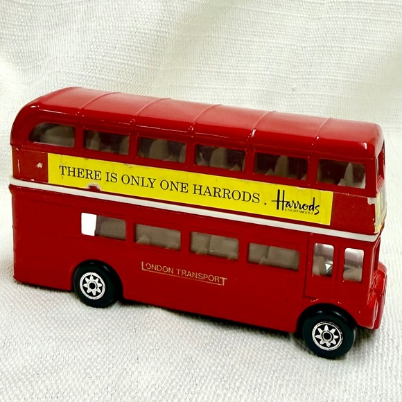 Zylmex Other - Zyll Models London Transport Double Decker Bus Harrods Red Diecast Model Toy